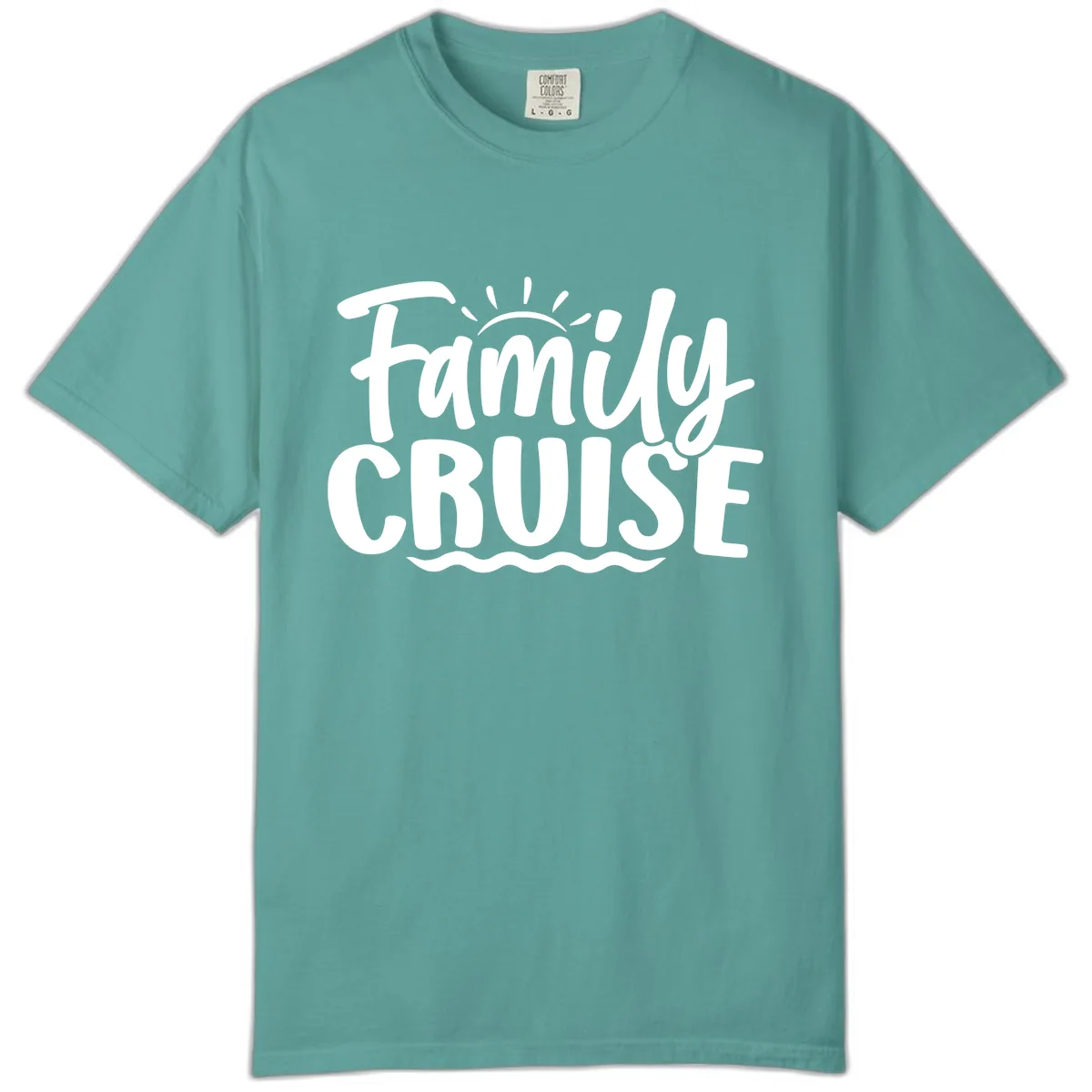 Family Cruise Vacation Fun Comfort Color in Seafoam