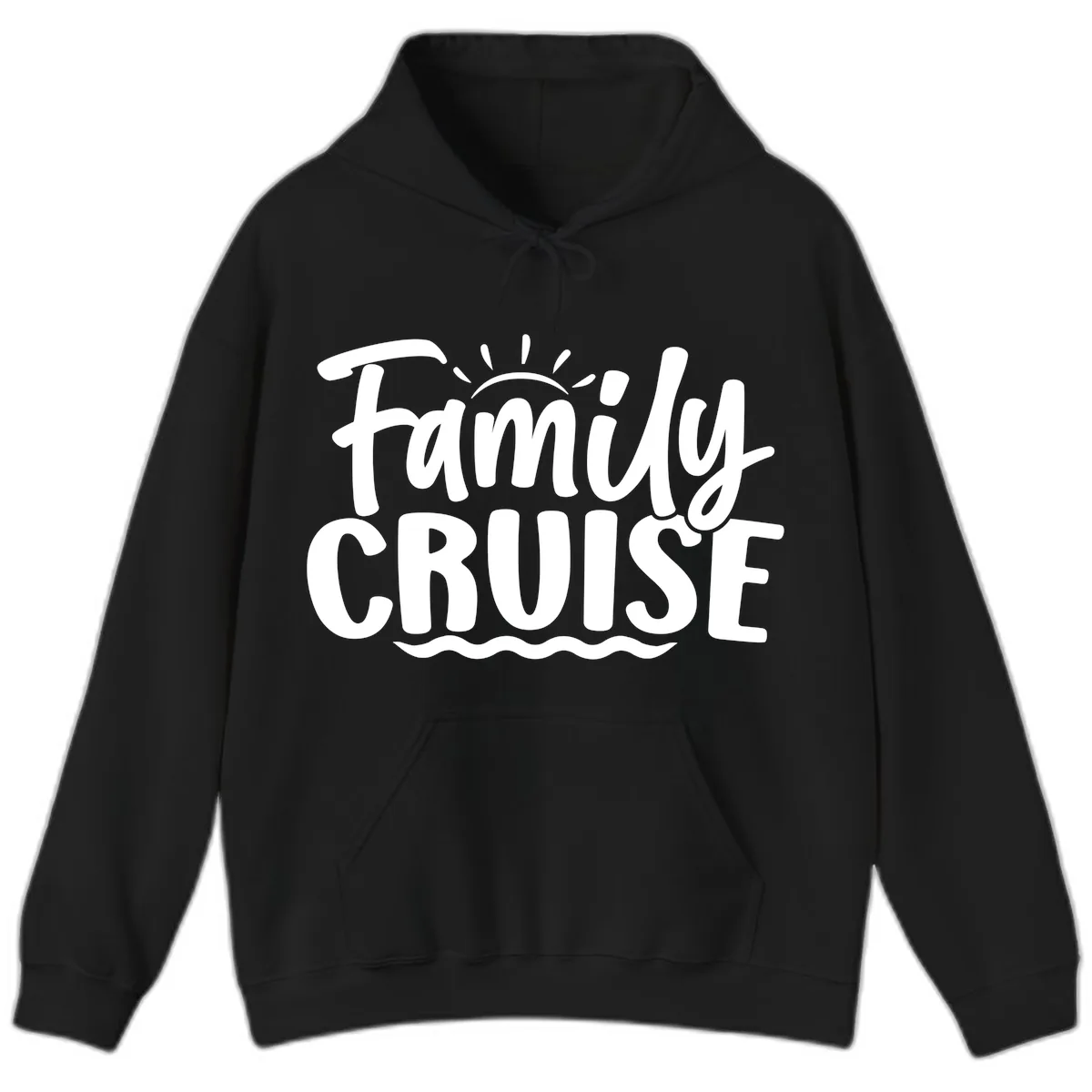 Family Cruise Vacation Fun Hoodie in Black