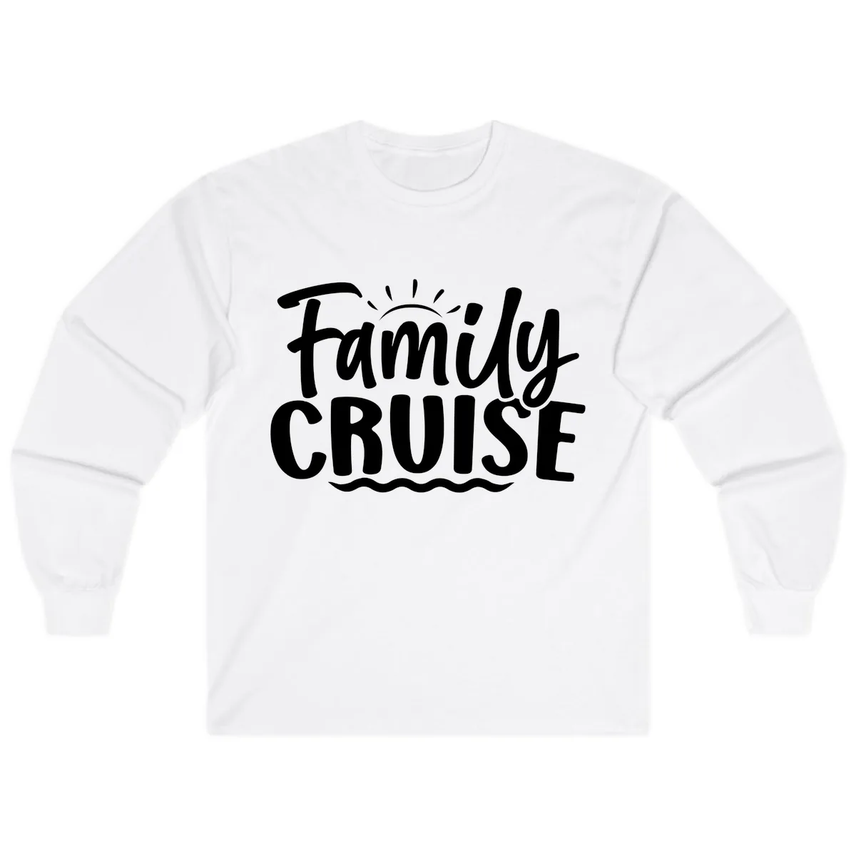 Family Cruise Vacation Fun Long Sleeve in White