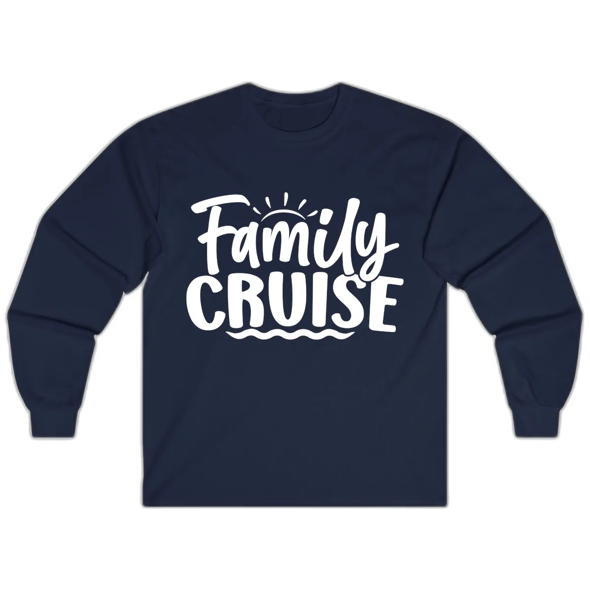 Family Cruise Vacation Fun Long Sleeve in Navy