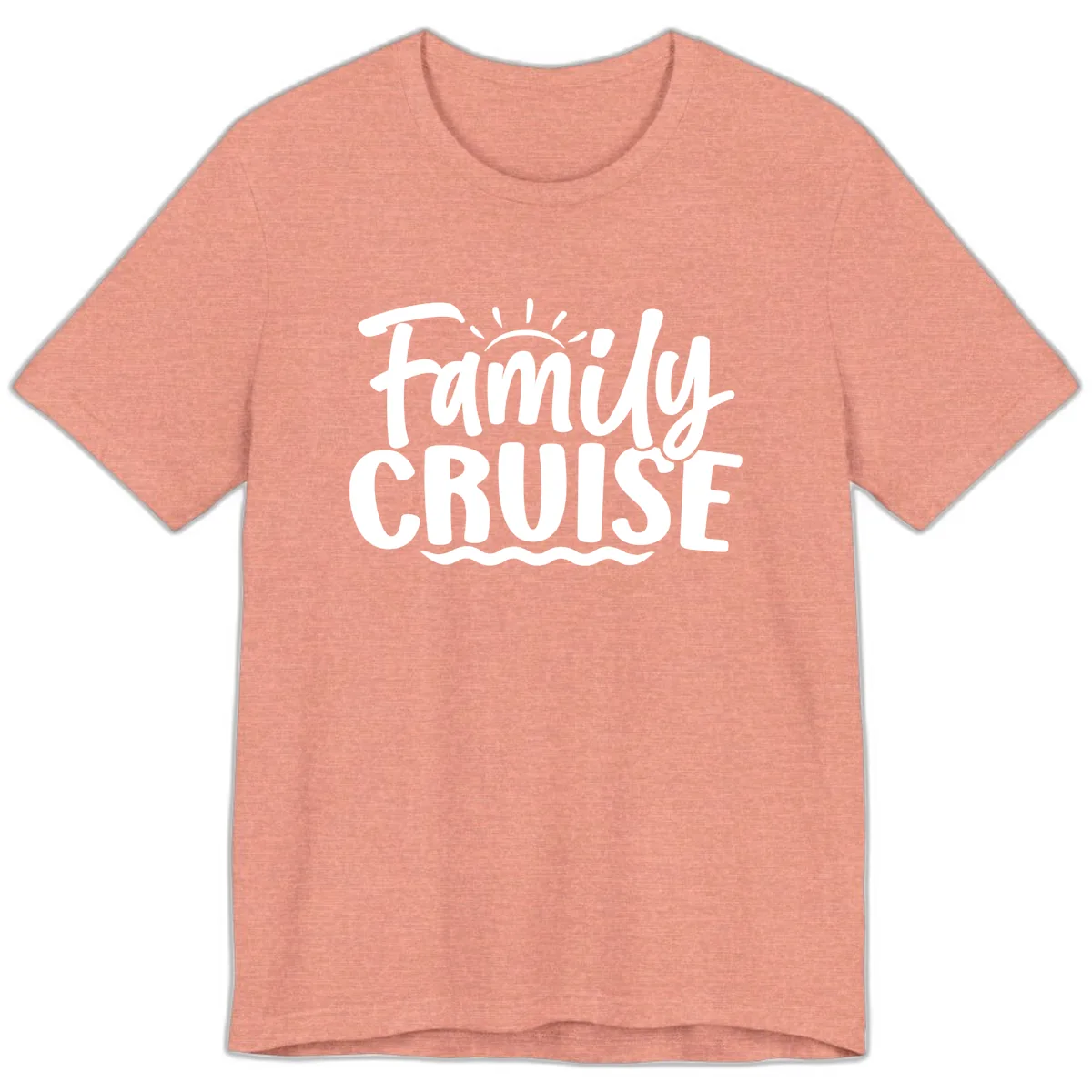 Family Cruise Vacation Fun Premium T-Shirt in Heather Sunset