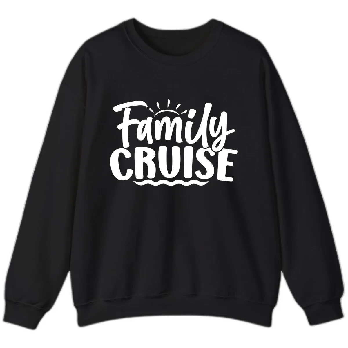Family Cruise Vacation Fun Sweatshirt in Black