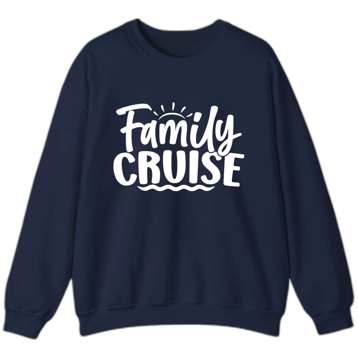 Family Cruise Vacation Fun Sweatshirt in Navy