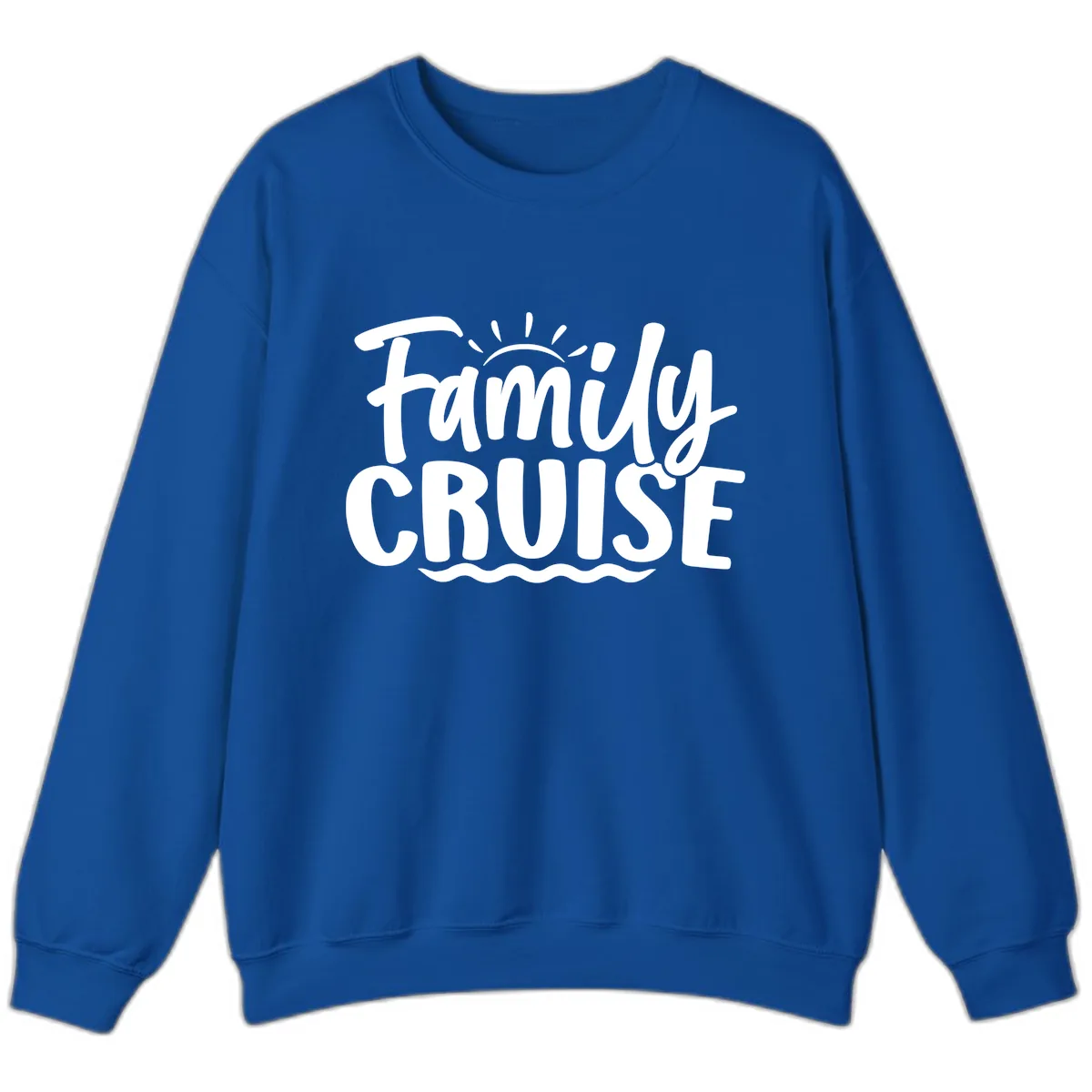 Family Cruise Vacation Fun Sweatshirt in Royal