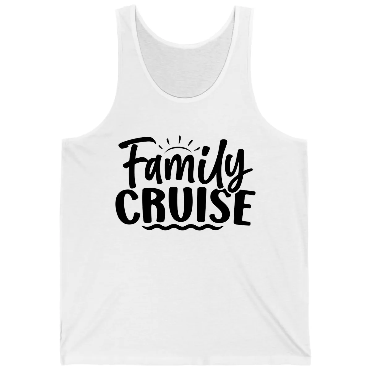 Family Cruise Vacation Fun Tank in White