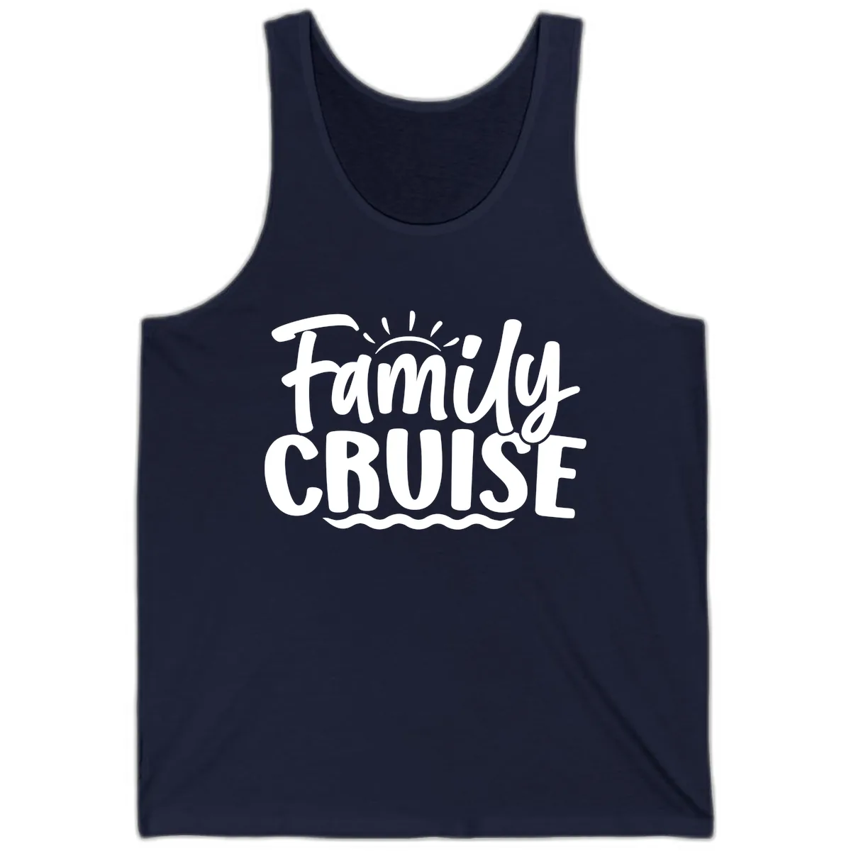 Family Cruise Vacation Fun Tank in Navy