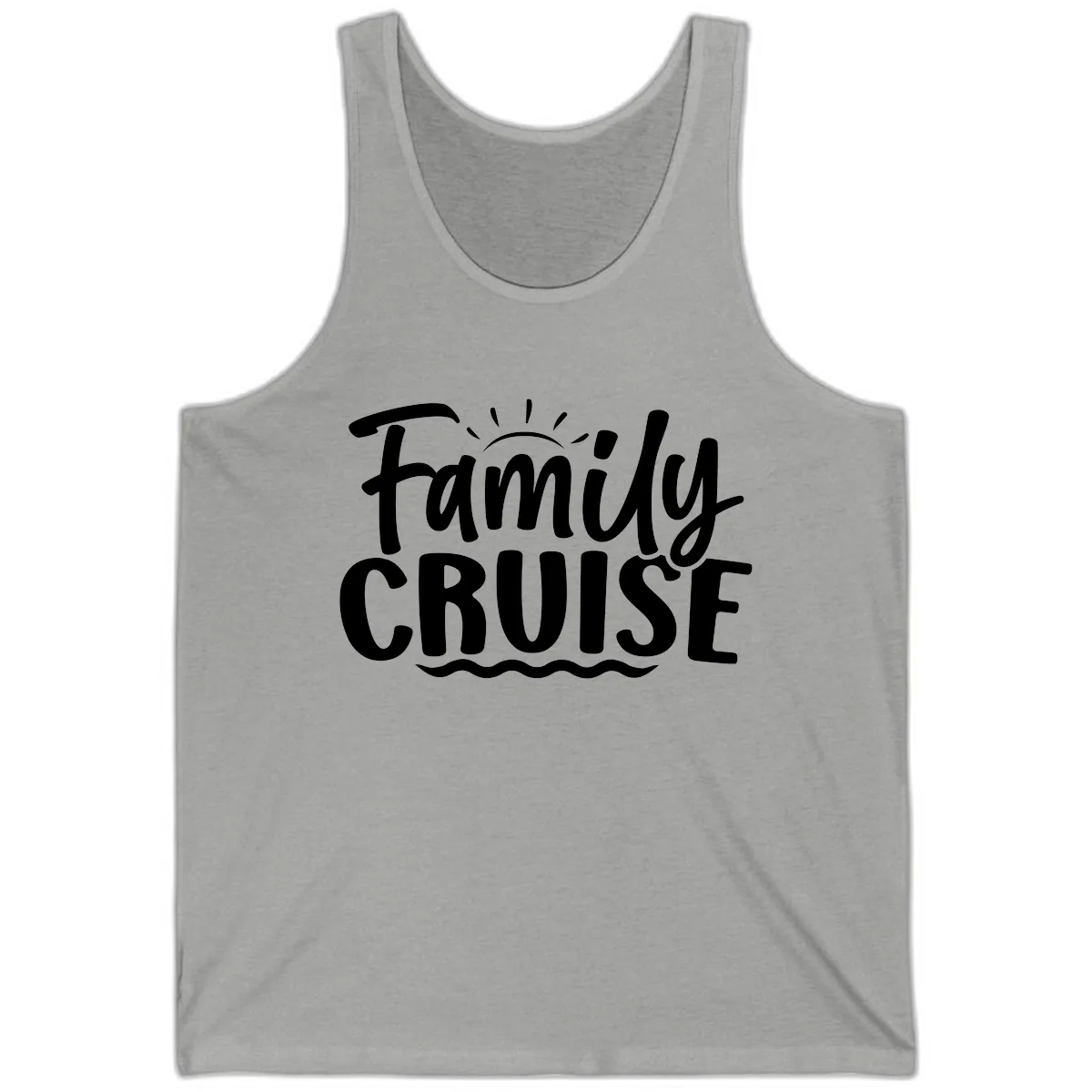Family Cruise Vacation Fun Tank in Athletic Heather