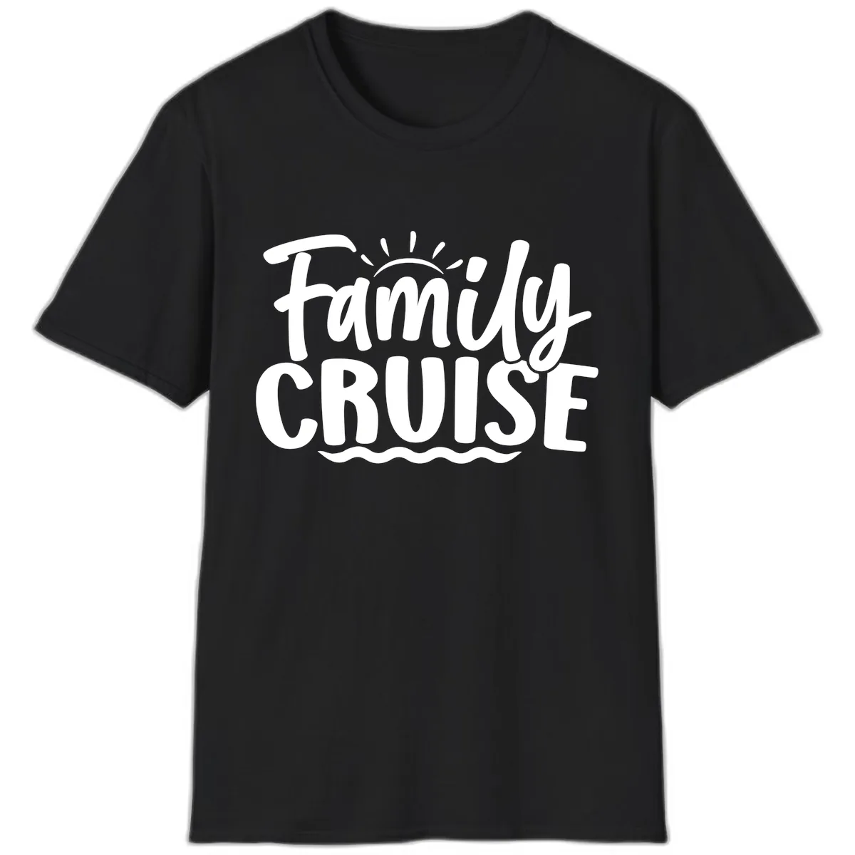 Family Cruise Vacation Fun T-Shirt in Black