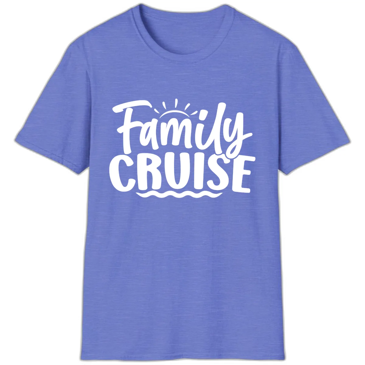 Family Cruise Vacation Fun T-Shirt in Heather Royal
