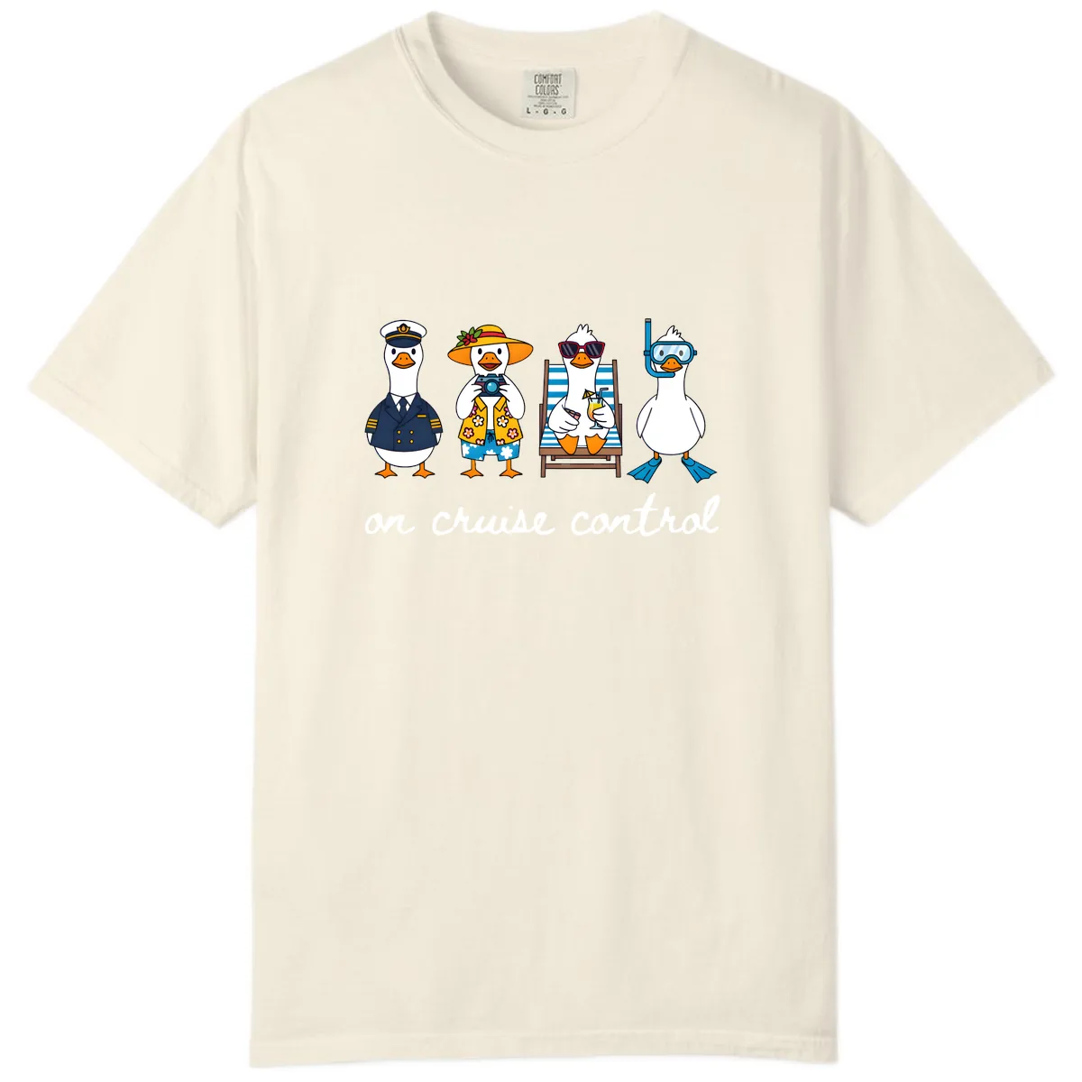 Ducks On Cruise Control Design Comfort Color in Ivory