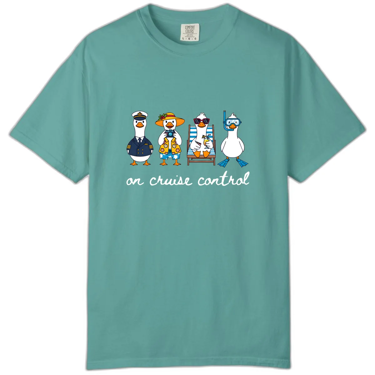 Ducks On Cruise Control Design Comfort Color in Seafoam