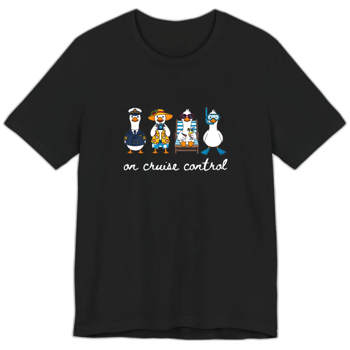 Ducks On Cruise Control Design Premium T-Shirt in Black