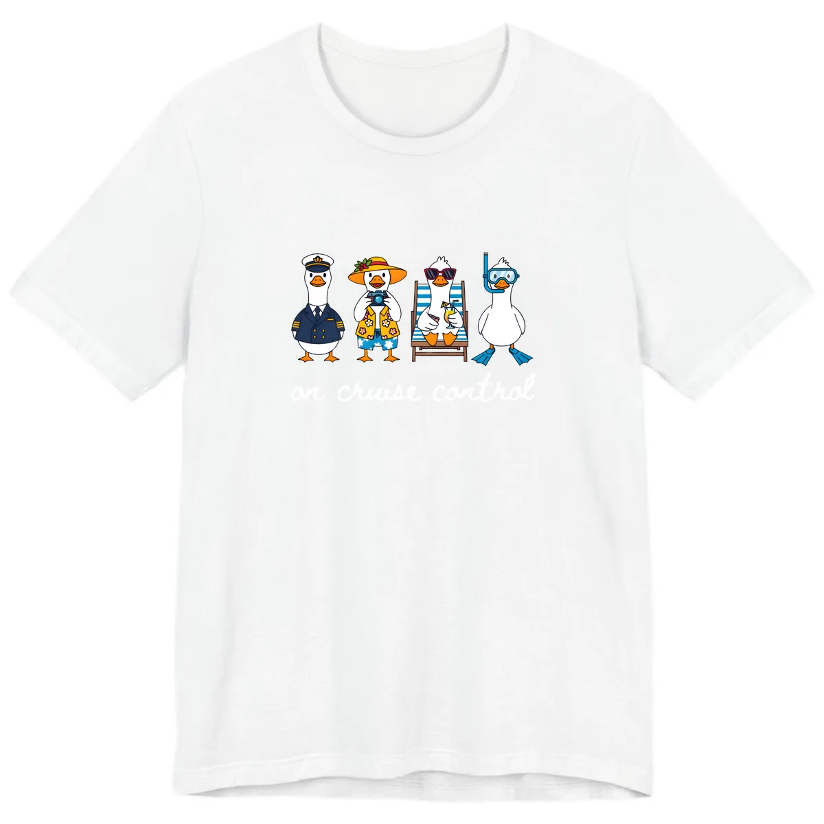 Ducks On Cruise Control Design Premium T-Shirt in White