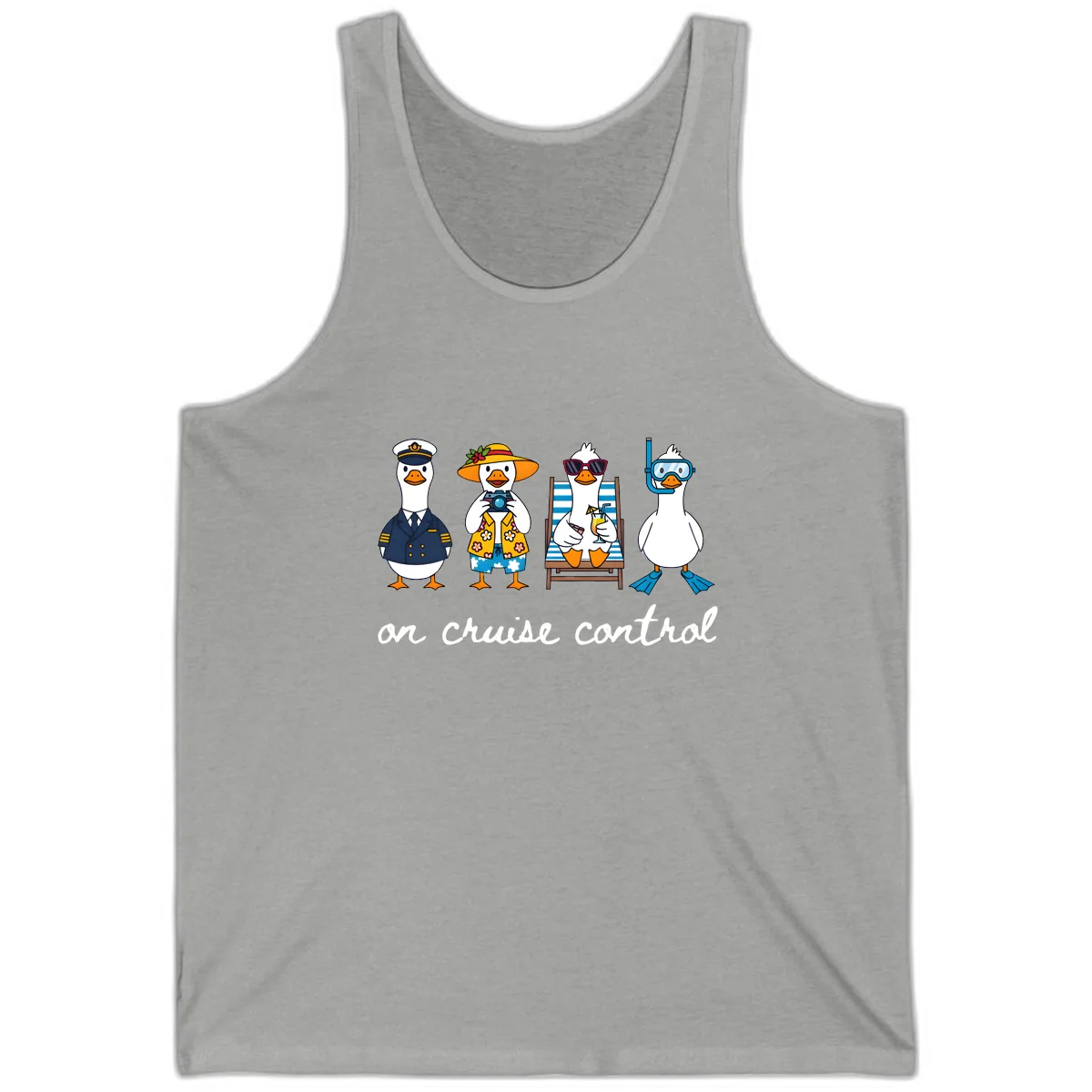 Ducks On Cruise Control Design Tank in Athletic Heather