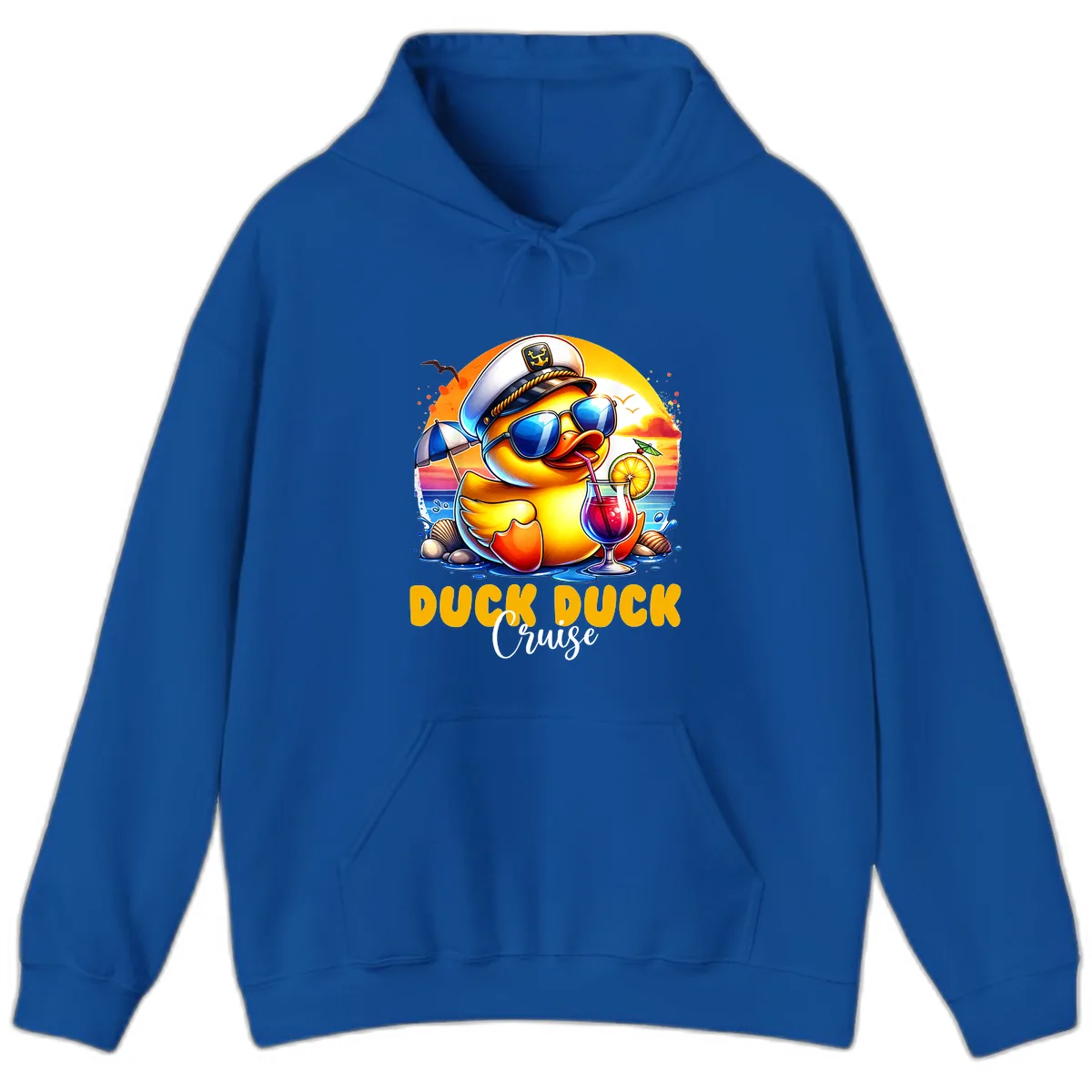 Captain Duck's Tropical Cruise Adventure Hoodie in Royal