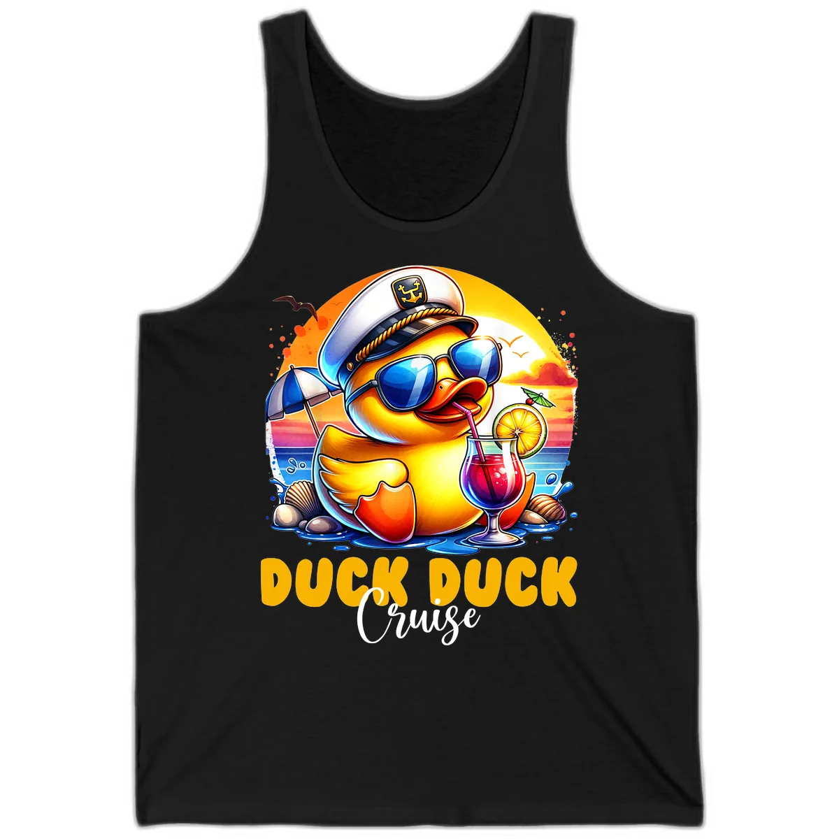 Captain Duck's Tropical Cruise Adventure Tank in Black