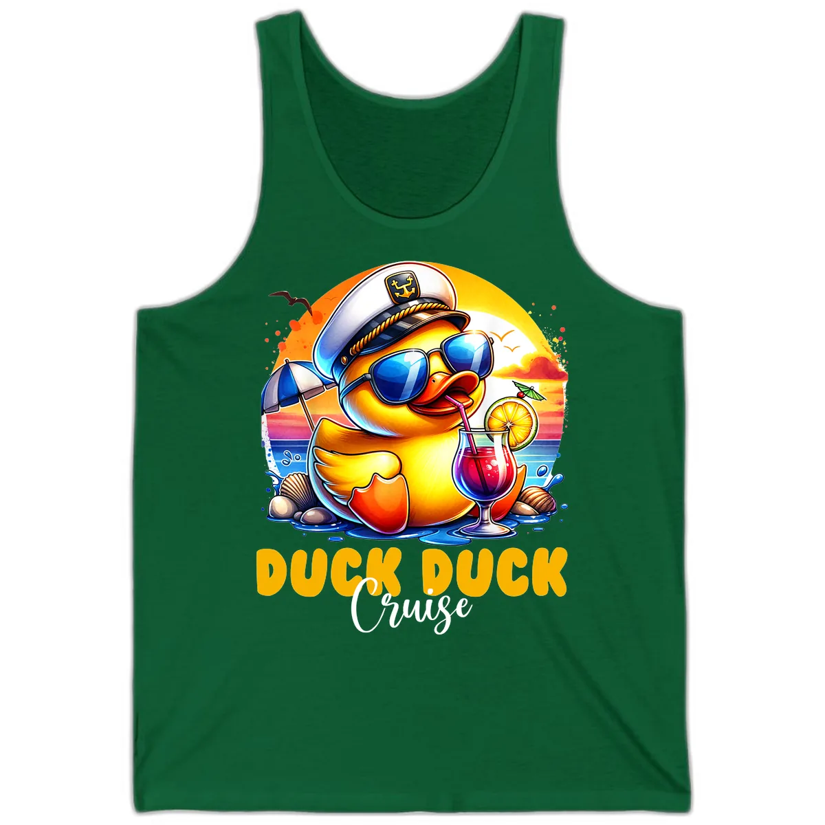 Captain Duck's Tropical Cruise Adventure Tank in Kelly