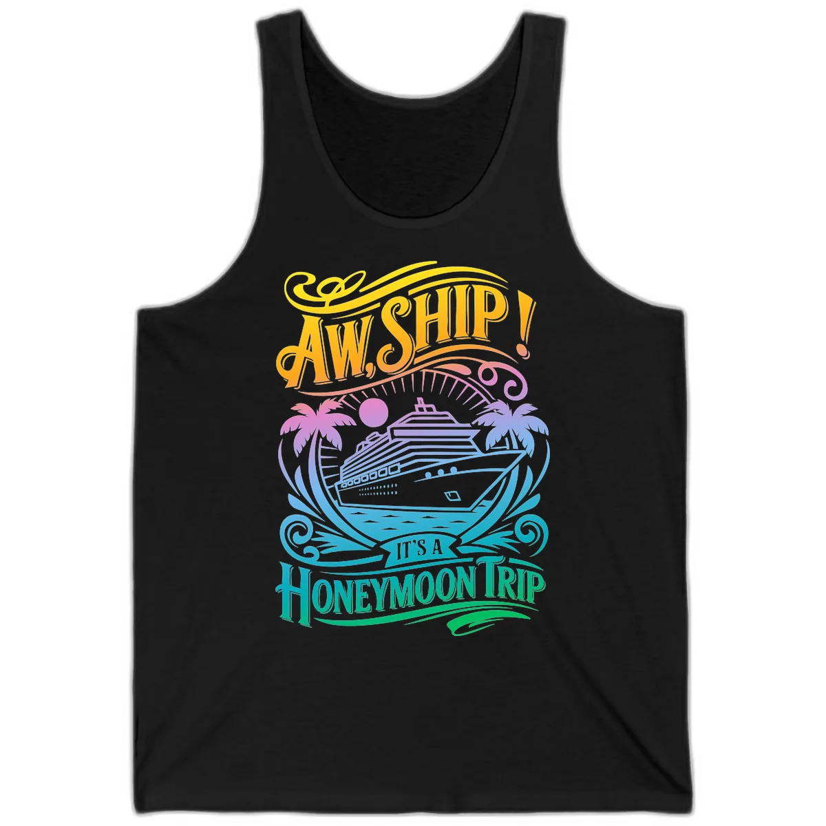 Aw, Ship! It's A Honeymoon Trip Tank in Black