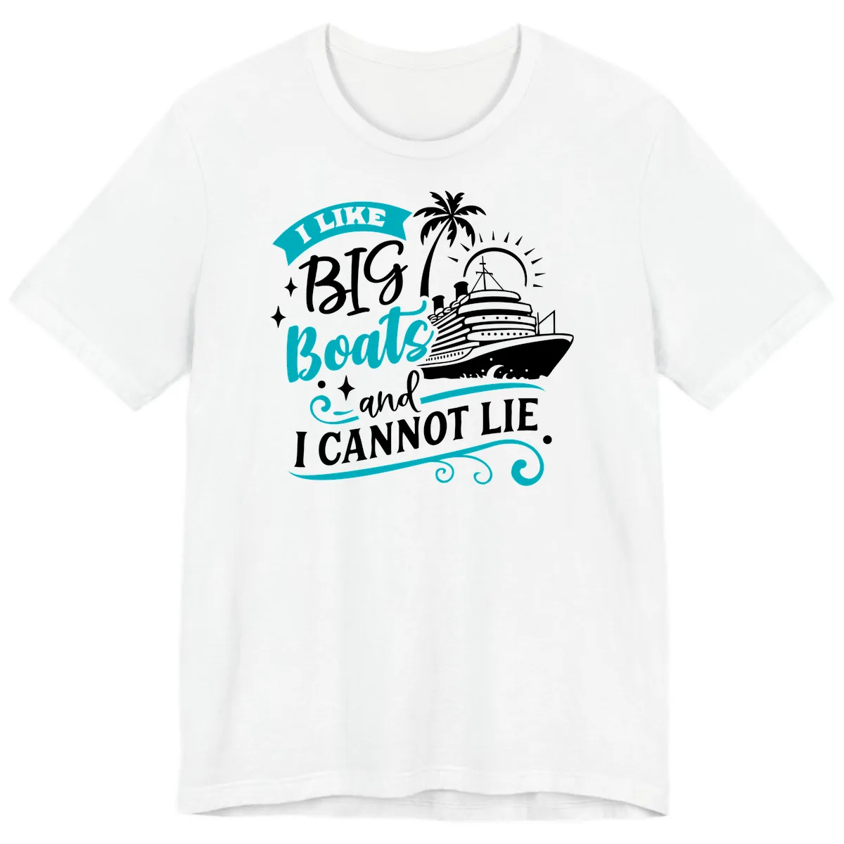 I Like Big Boats And I Cannot Lie Premium T-Shirt in White