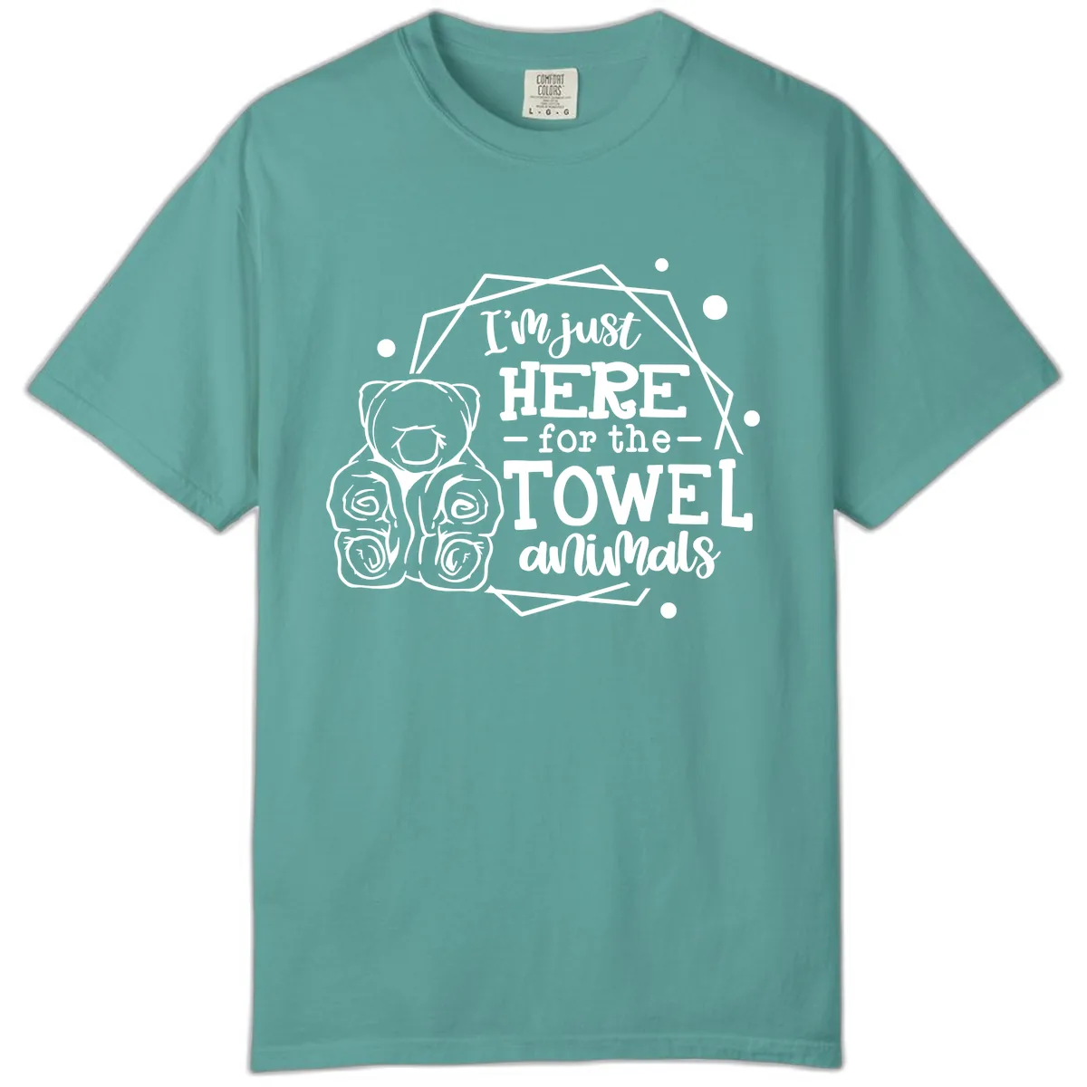 Here for the Towel Animals Comfort Color in Seafoam