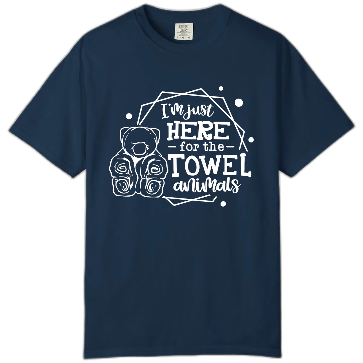 Here for the Towel Animals Comfort Color in True Navy