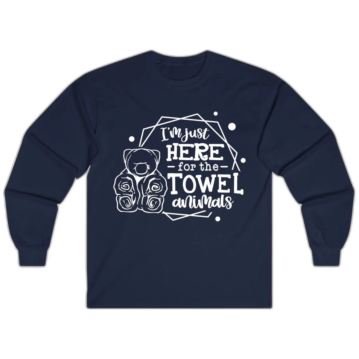 Here for the Towel Animals Long Sleeve in Navy