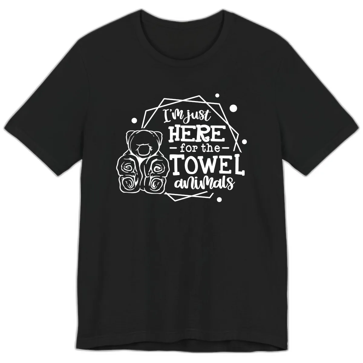 Here for the Towel Animals Premium T-Shirt in Black