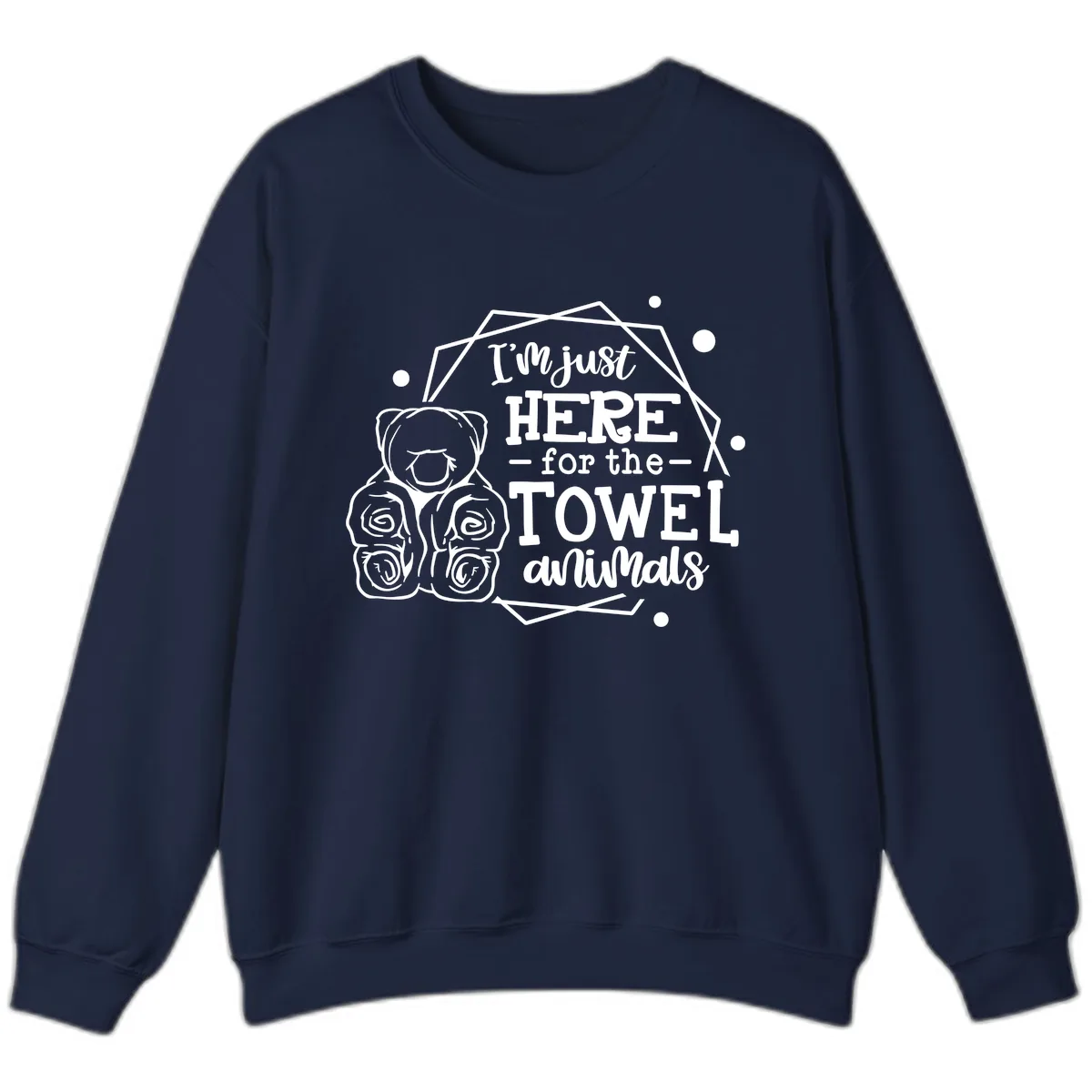 Here for the Towel Animals Sweatshirt in Navy