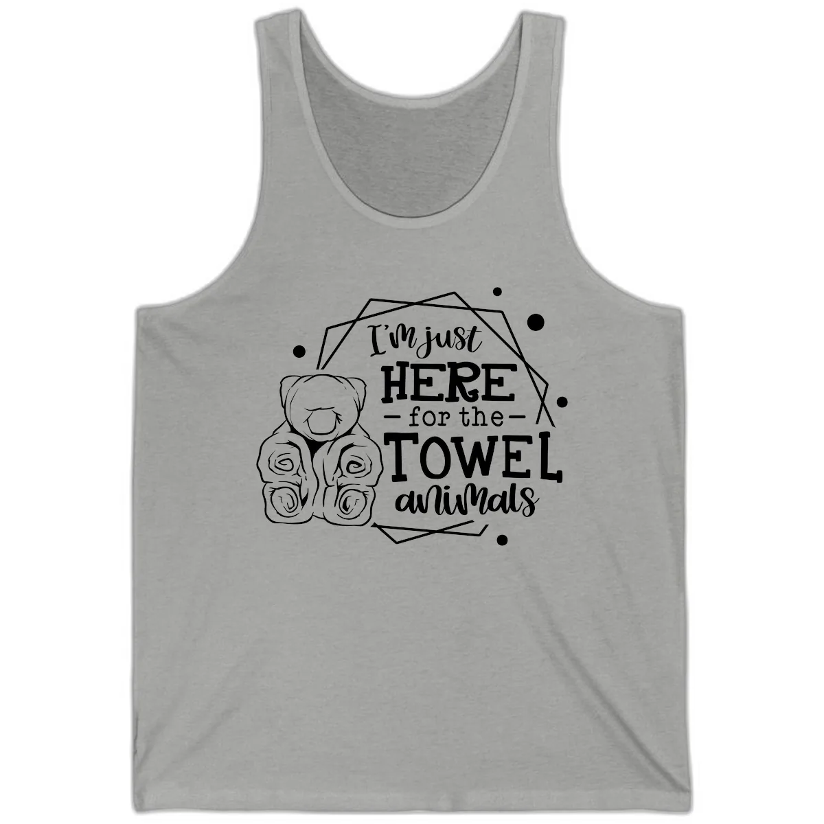 Here for the Towel Animals Tank in Athletic Heather