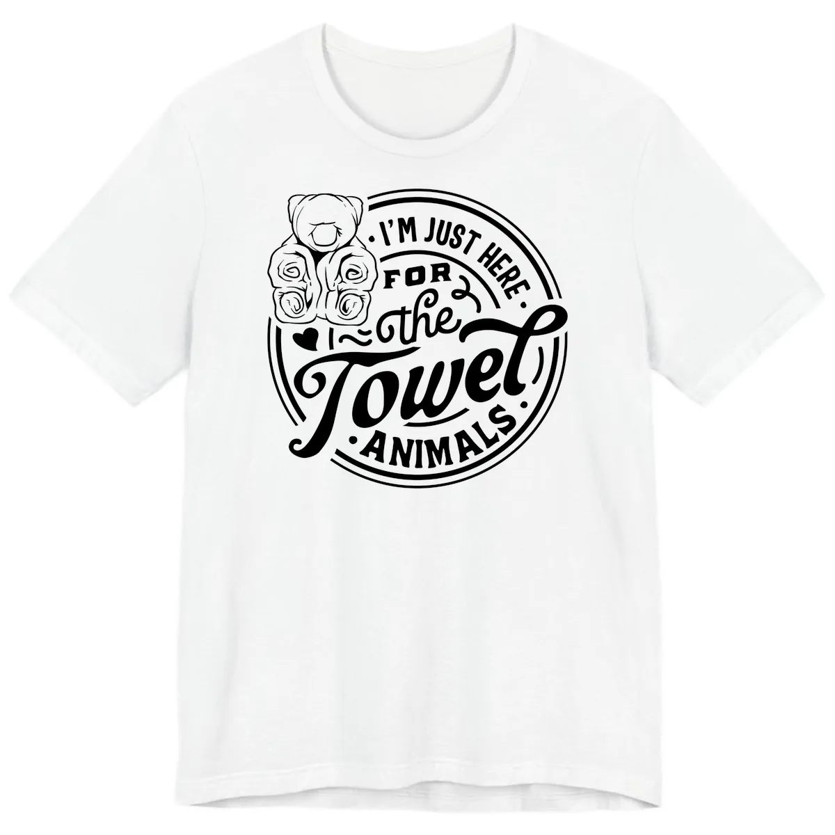 I'm Just Here For The Towel Animals Premium T-Shirt in White