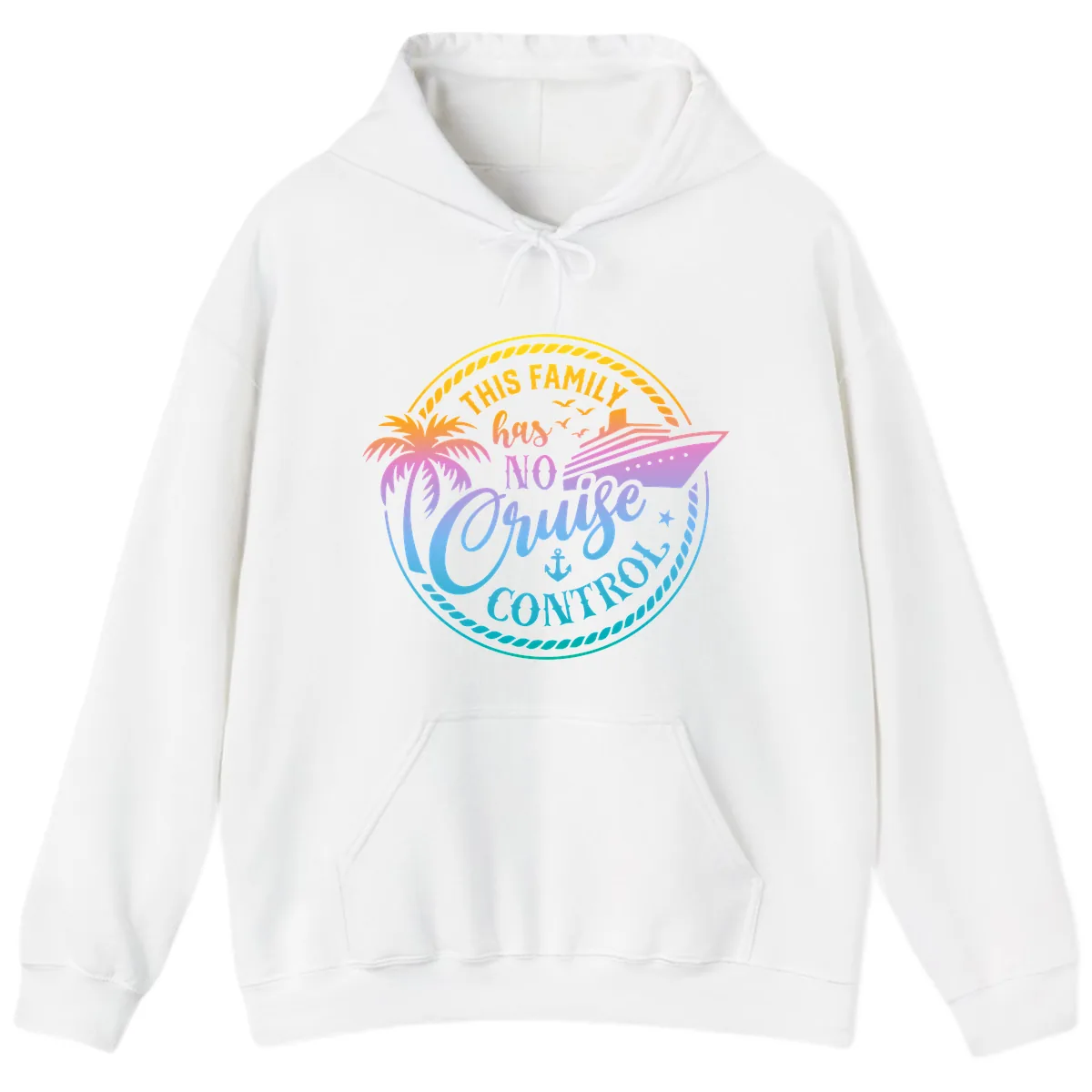 This Family Has No Cruise Control Hoodie in White