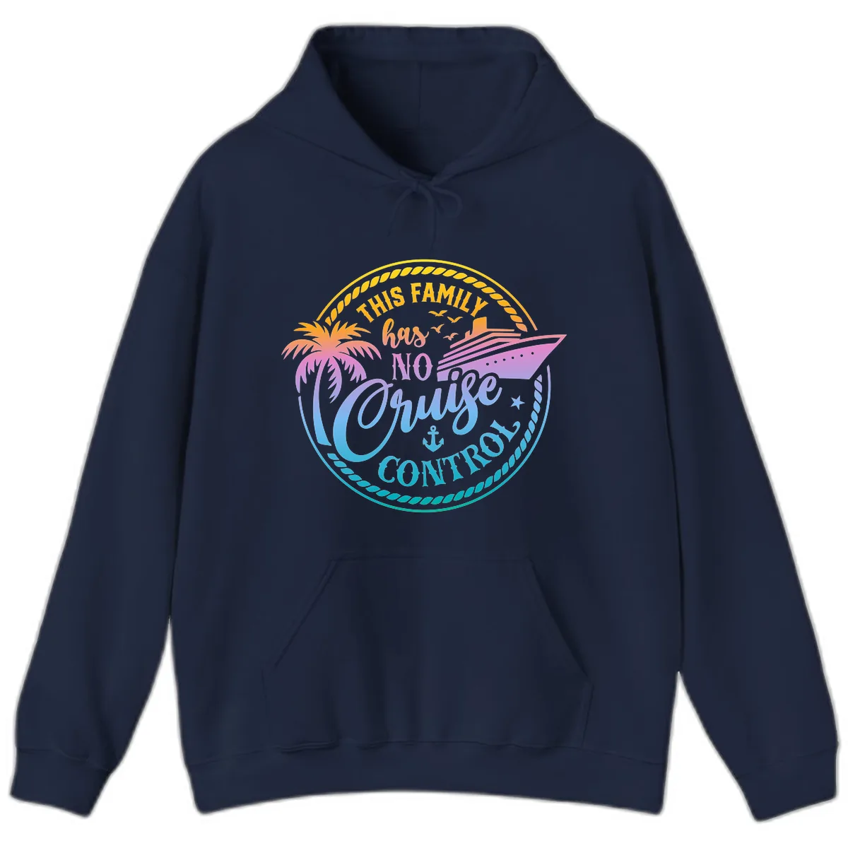 This Family Has No Cruise Control Hoodie in Navy