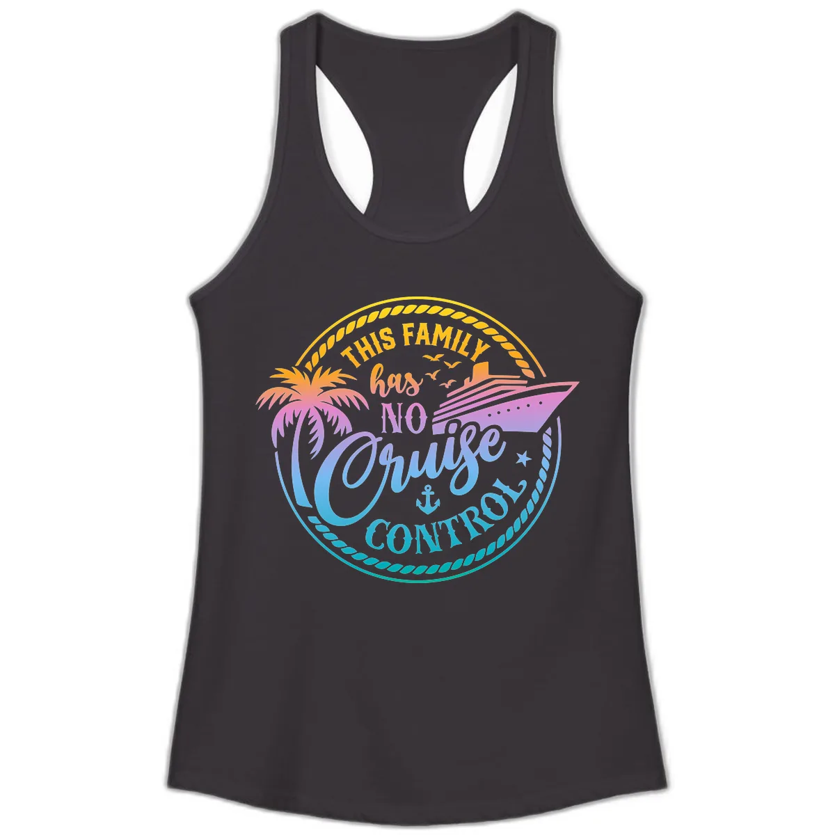 This Family Has No Cruise Control Ladies Tank in Black