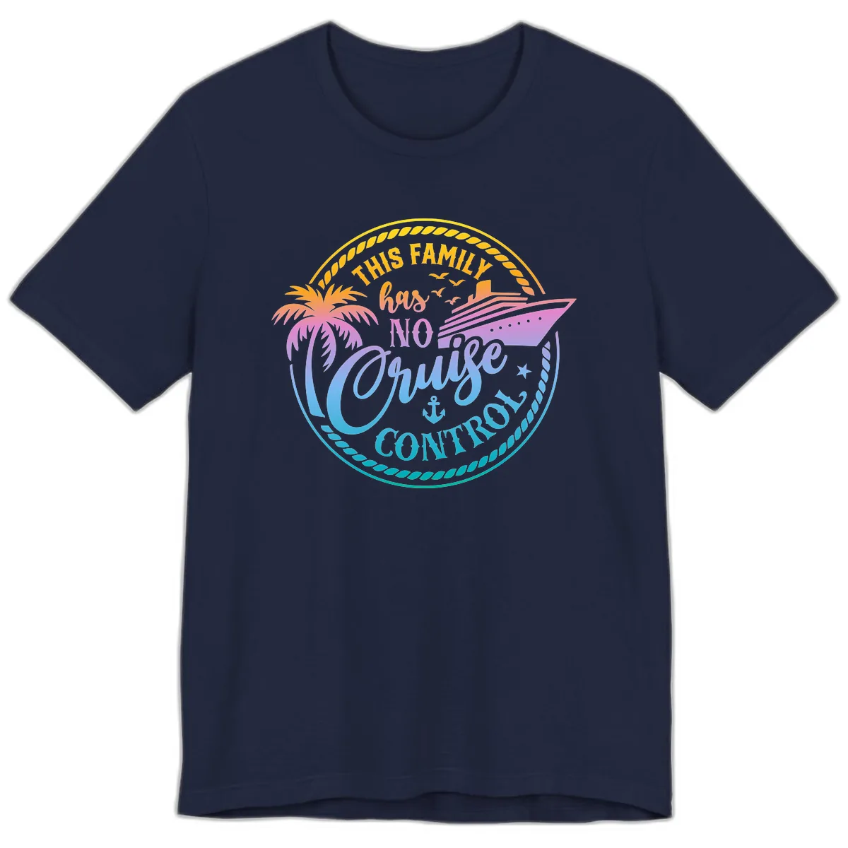 This Family Has No Cruise Control Premium T-Shirt in Navy