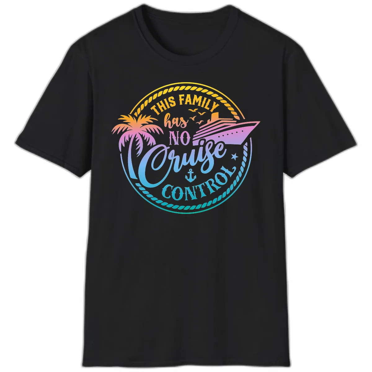 This Family Has No Cruise Control T-Shirt in Black