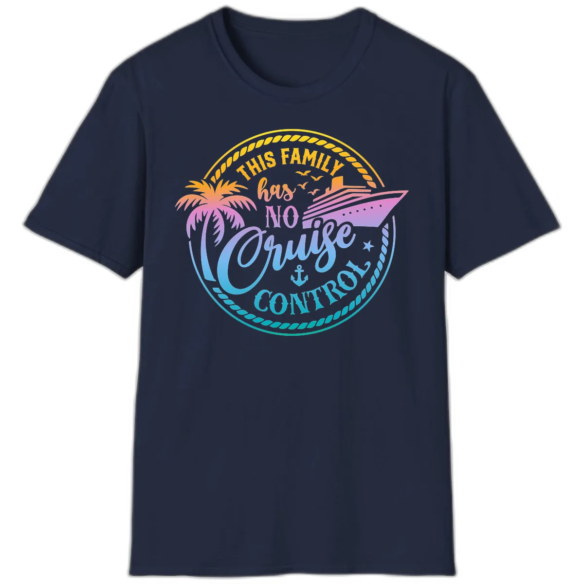 This Family Has No Cruise Control T-Shirt in Navy