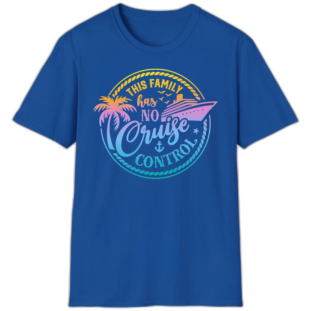 This Family Has No Cruise Control T-Shirt in Royal