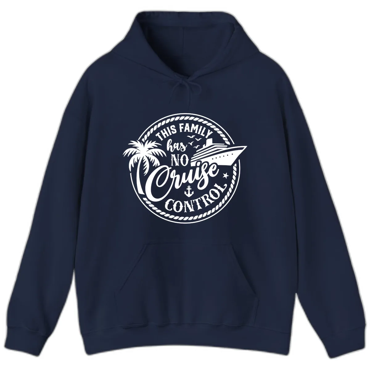This Family Has No Cruise Control Hoodie in Navy