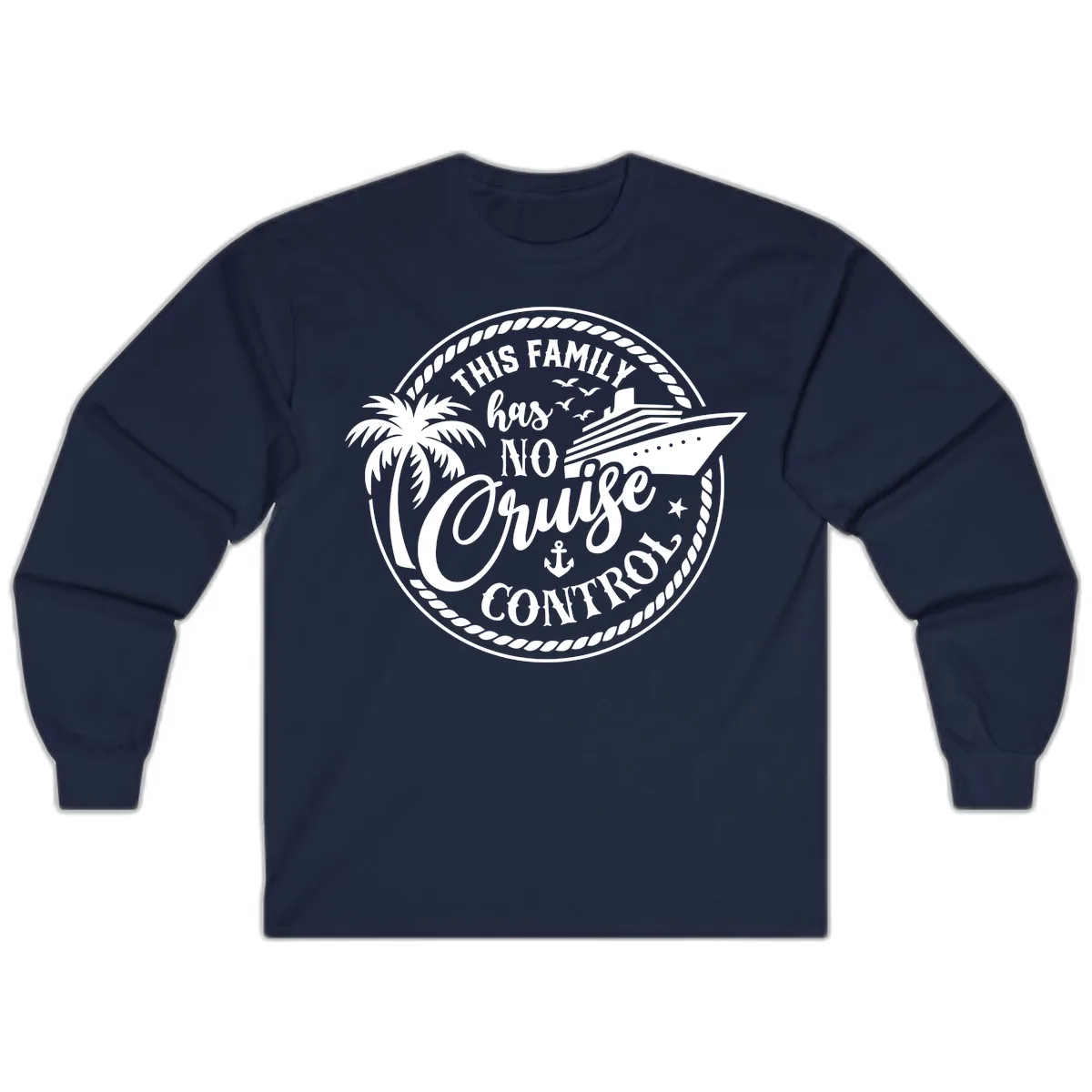 This Family Has No Cruise Control Long Sleeve in Navy