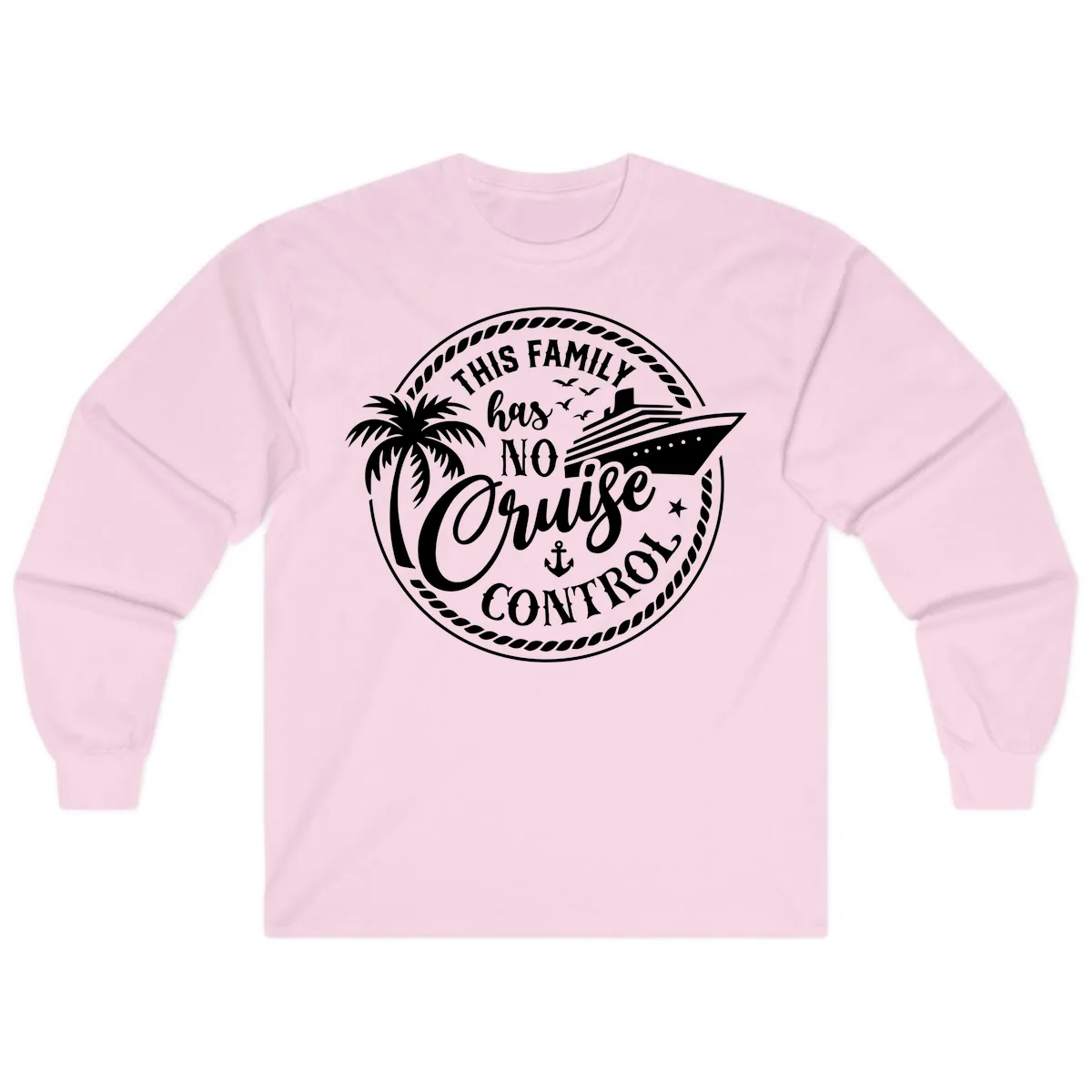 This Family Has No Cruise Control Long Sleeve in Light Pink