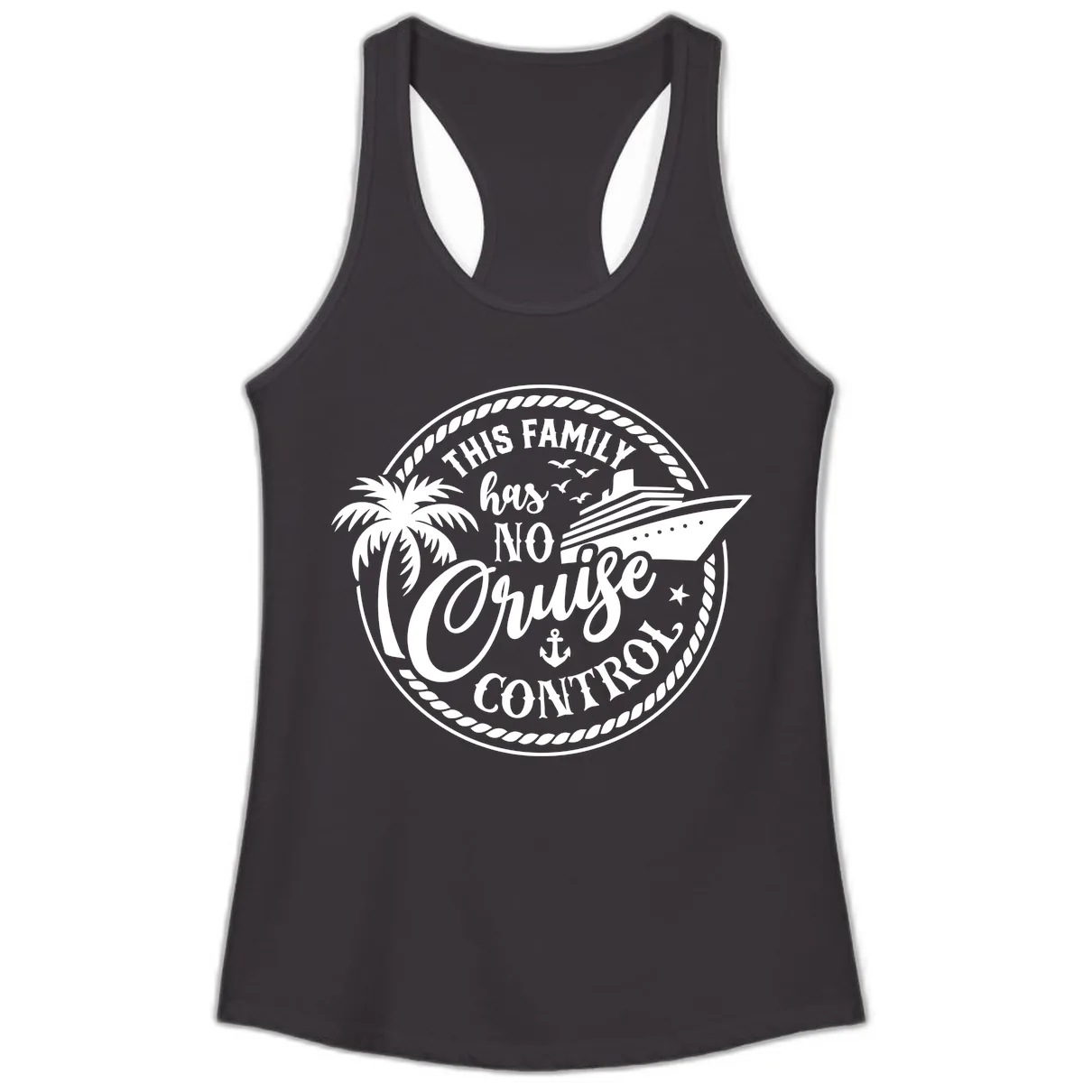 This Family Has No Cruise Control Ladies Tank in Black
