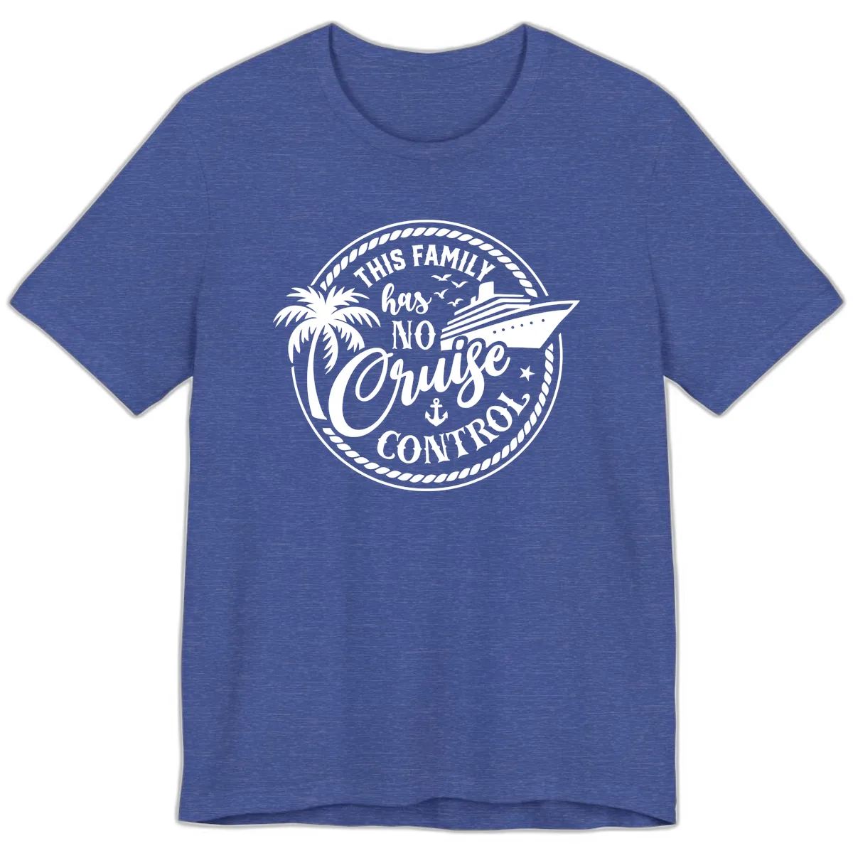 This Family Has No Cruise Control Premium T-Shirt in Heather True Royal