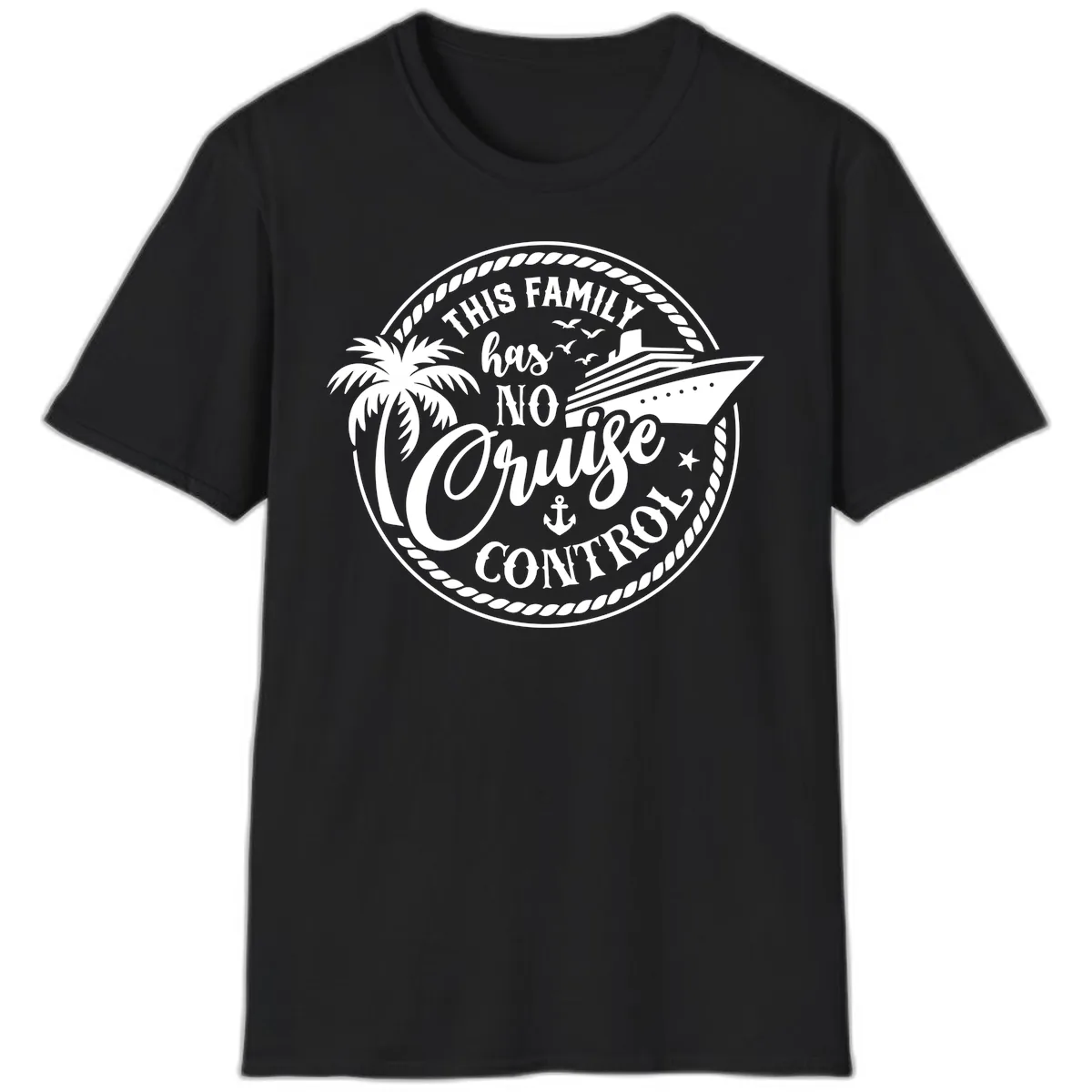 This Family Has No Cruise Control T-Shirt in Black