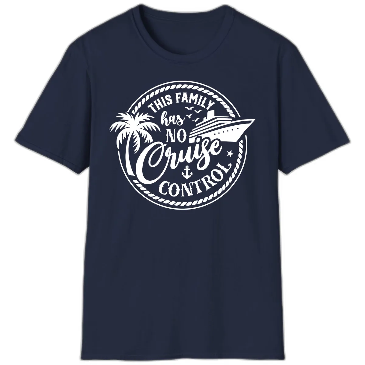This Family Has No Cruise Control T-Shirt in Navy