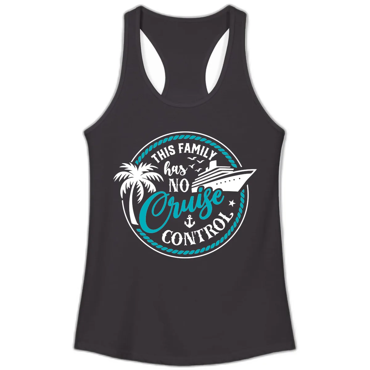 This Family Has No Cruise Control Ladies Tank in Black