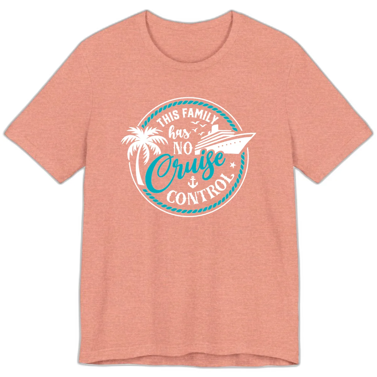 This Family Has No Cruise Control Premium T-Shirt in Heather Sunset