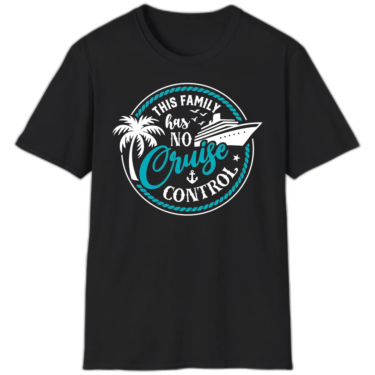 This Family Has No Cruise Control T-Shirt in Black