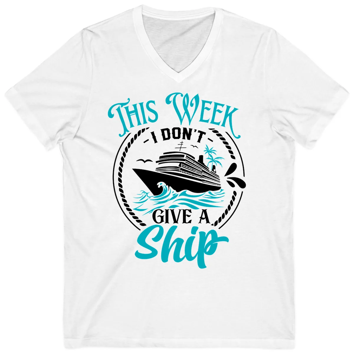 This Week I Don't Give A Ship V-Neck in White
