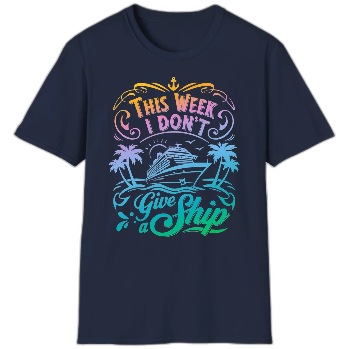 This Week I Don't Give Ship T-Shirt in Navy