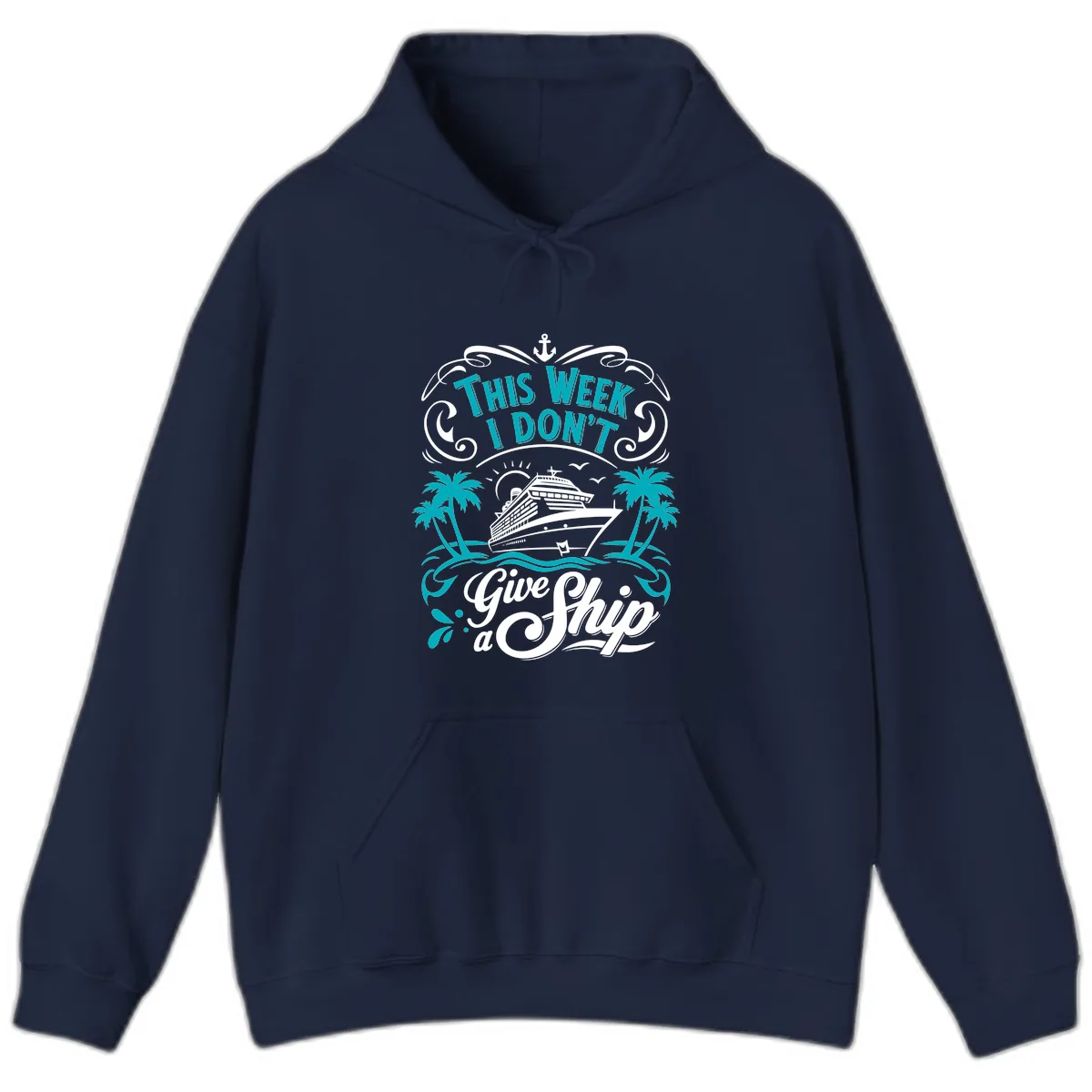 This Week I Don't Give Ship Hoodie in Navy